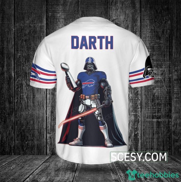 Buffalo Bills Darth Vader Baseball Jersey White Product Photo 3