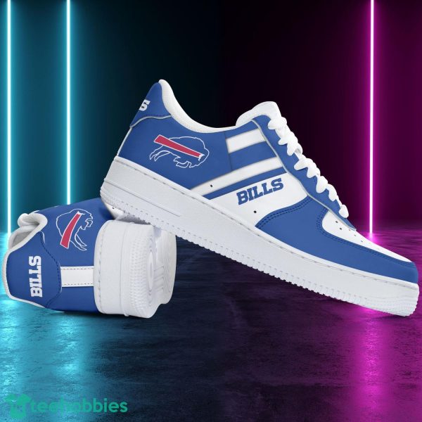 Buffalo Bills Shoes Air Force 1 Shoes White Blue Mix Color Shoes Product Photo 2