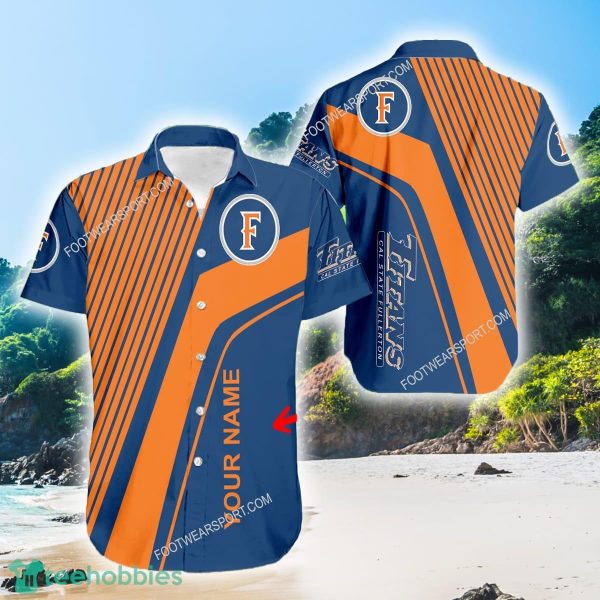 Cal State Fullerton Titans Trendy Logo Aloha Hawaiian Shirt Men And Women Gift Custom Name - Cal State Fullerton Titans Trendy Logo Aloha Hawaiian Shirt Men And Women Gift Custom Name