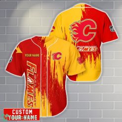 Calgary Flames Personalized Name 3D Baseball Jersey Shirt Gift For Sport Season Product Photo 1