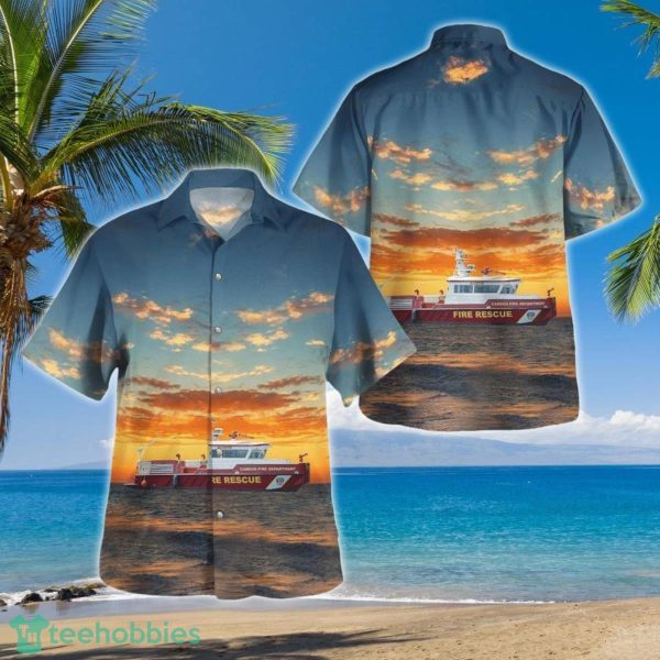 Camden, New Jersey, Camden Fire Department Fire Boat Hawaiian Shirt Best Gift Product Photo 1