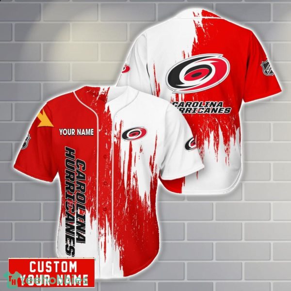 Carolina Hurricanes Personalized Name 3D Baseball Jersey Shirt Gift For Sport Season Product Photo 1