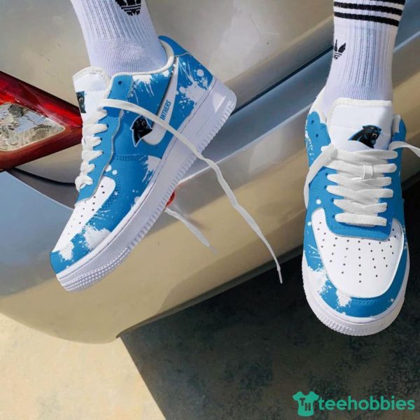 Carolina Panthers Brush Pattern Air Force Shoes Men Women Sneakers AF1 Sneakers Product Photo 2
