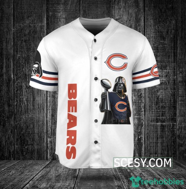Chicago Bears Darth Vader Baseball Jersey White Product Photo 2