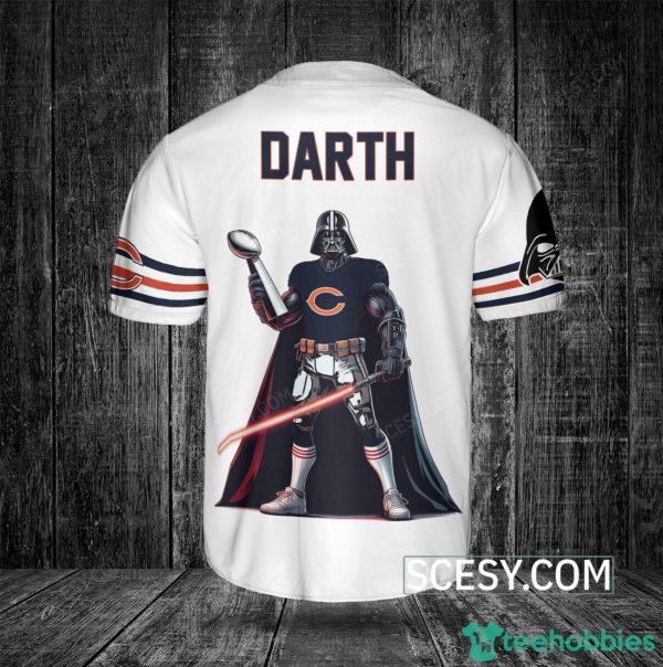 Chicago Bears Darth Vader Baseball Jersey White Product Photo 3