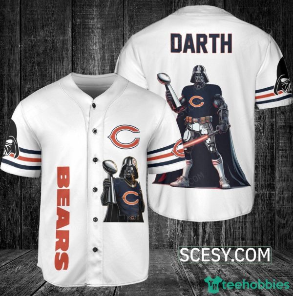 Chicago Bears Darth Vader Baseball Jersey White Product Photo 1