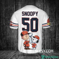 Chicago Bears Peanut Snoopy Champion Baseball Jersey White Product Photo 3