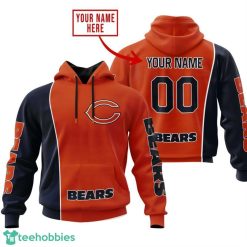 Chicago Bears Personalized Name Number 3D Hoodie Team Gift Product Photo 2