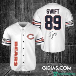 Chicago Bears Taylor Swift Baseball Jersey White Number #89 Product Photo 1