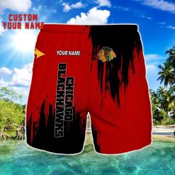 Chicago Blackhawks 3D Shorts All printing Beach Shorts Custom Name For Fans Product Photo 1