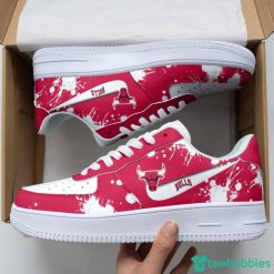 Chicago Bulls Brush Pattern Air Force Shoes Men Women Sneakers AF1 Sneakers Product Photo 2