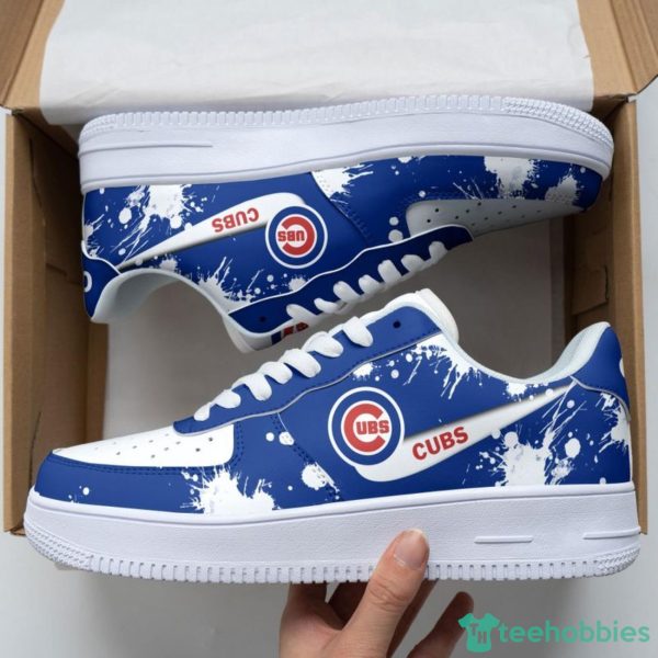 Chicago Cubs Brush Pattern Air Force Shoes Men Women Sneakers AF1 Sneakers Product Photo 1