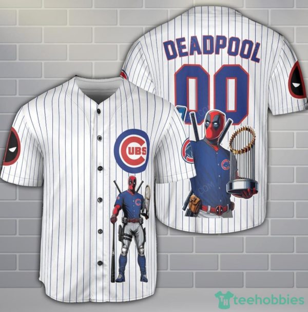 Chicago Cubs Deadpool Baseball Jersey Shirt Custom Name Number For Fans Product Photo 1