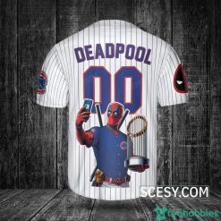 Chicago Cubs Deadpool Baseball Jersey White Product Photo 3