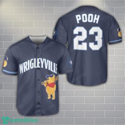 Chicago Cubs Winnie the Pooh Baseball Jersey Shirt Cute Gift For Men Women Custom Name Number Product Photo 1