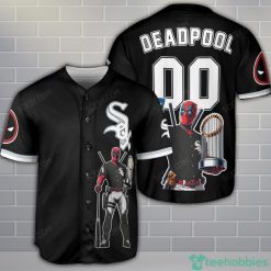 Chicago Shirt Custom Name Number For Fans Sox Deadpool Baseball Jersey Black Product Photo 1