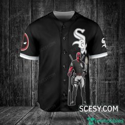Chicago White Sox Deadpool Baseball Jersey Black image Chicago White Sox Deadpool Baseball Jersey Black Product Photo 2