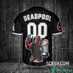 Chicago White Sox Deadpool Baseball Jersey Black image Chicago White Sox Deadpool Baseball Jersey Black Product Photo 3