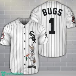 Chicago White Sox Looney Tunes Bugs Bunny White 3D Baseball Jersey Shirt Custom Name Number Product Photo 1