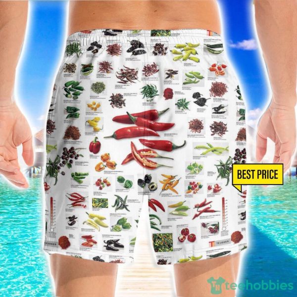 Chilly & Paprika 3D Beach Shorts For Men Gift Summer Gift Product Photo 2