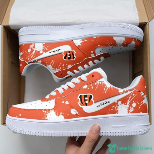 Cincinnati Bengals Brush Pattern Air Force Shoes Men Women Sneakers AF1 Sneakers Product Photo 1
