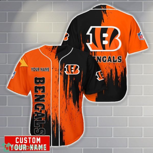 Cincinnati Bengals Personalized Name 3D Baseball Jersey Shirt Gift For Sport Season Product Photo 1