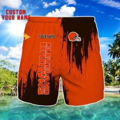 Cleveland Browns 3D Shorts All printing Beach Shorts Custom Name For Fans Product Photo 1