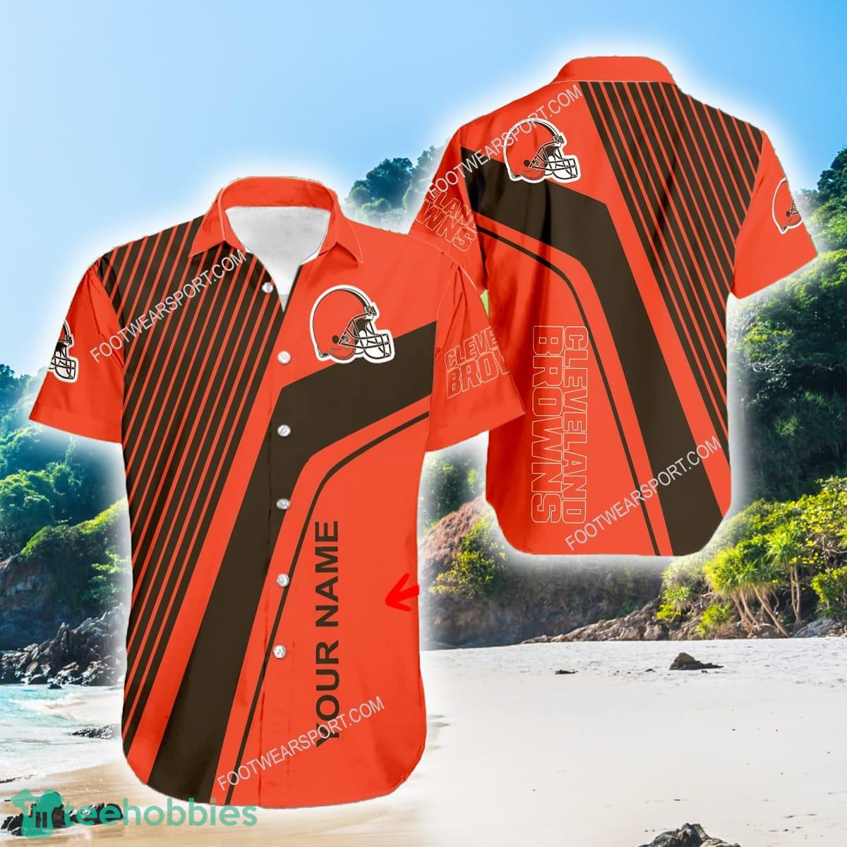 Cleveland Browns Pacific New Beach Hawaiian Shirt For Summer Custom Name - Cleveland Browns Pacific New Beach Hawaiian Shirt For Summer Custom Name