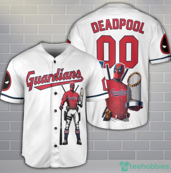Cleveland Guardians Deadpool Baseball Jersey Shirt Custom Name Number For Fans Product Photo 1