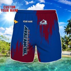 Colorado Avalanche 3D Shorts All printing Beach Shorts Custom Name For Fans Product Photo 1