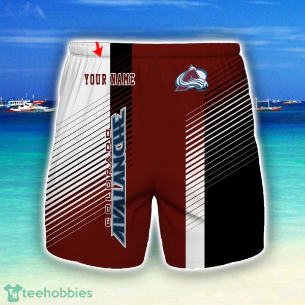 Colorado Avalanche Beach Shorts For Sport Fans Team Summer Gift Custom Name Product Photo 1