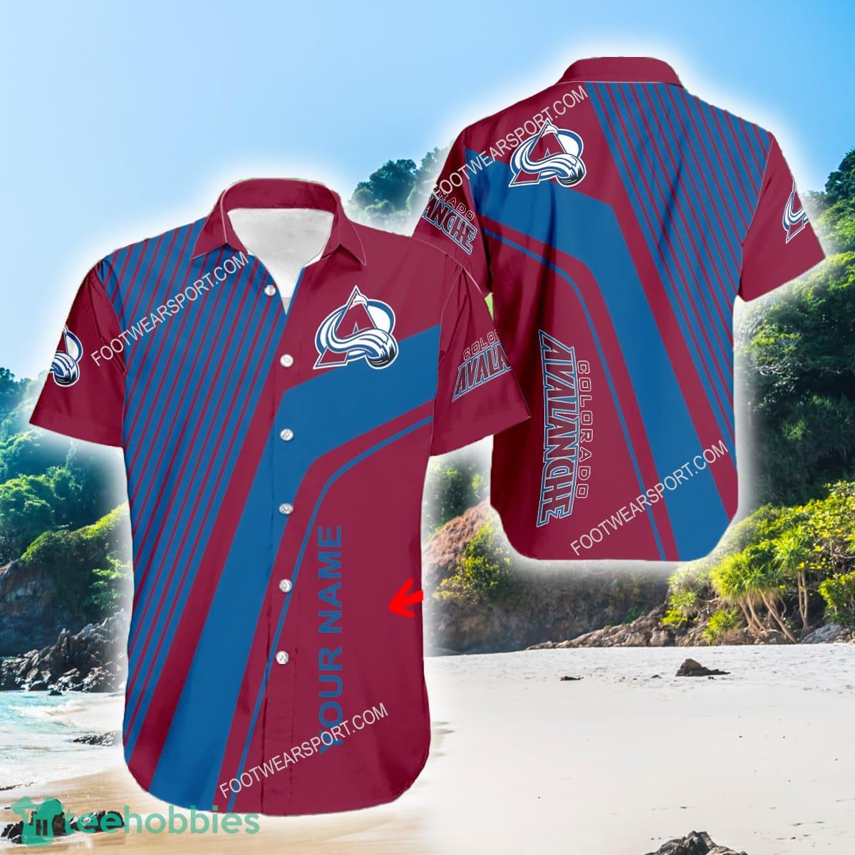 Colorado Avalanche Gift Logo Beach Hawaiian Shirt Men And Women Gift Custom Name - Colorado Avalanche Gift Logo Beach Hawaiian Shirt Men And Women Gift Custom Name