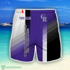 Colorado Rockies Beach Shorts For Sport Fans Team Summer Gift Custom Name Product Photo 1