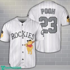 Colorado Rockies Winnie the Pooh Baseball Jersey Shirt Cute Gift For Men Women Custom Name Number Product Photo 1
