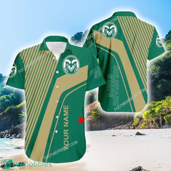 Colorado State Rams Island Logo AOP Hawaiian Shirt For Summer Custom Name - Colorado State Rams Island Logo AOP Hawaiian Shirt For Summer Custom Name