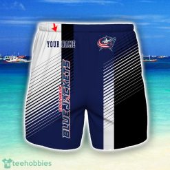 Columbus Blue Jackets Beach Shorts For Sport Fans Team Summer Gift Custom Name Product Photo 1