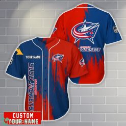 Columbus Blue Jackets Personalized Name 3D Baseball Jersey Shirt Gift For Sport Season Product Photo 1