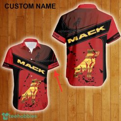 Custom Name Mack Truck Style Gold Hawaiian Shirt For Men Women Beach - Custom Name Mack Truck Style Gold Hawaiian Shirt For Men Women Beach
