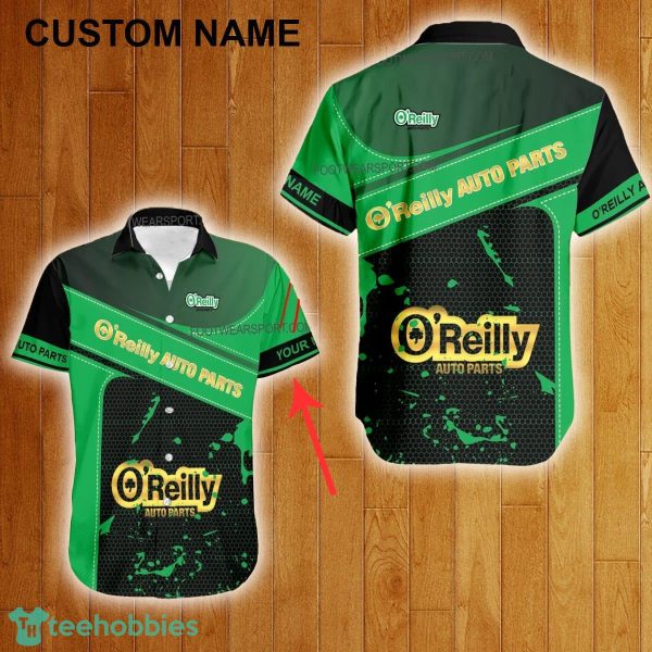 Custom Name O'Reilly Auto Parts Style Gold Hawaiian Shirt For Men Women Beach - Custom Name O'Reilly Auto Parts Style Gold Hawaiian Shirt For Men Women Beach