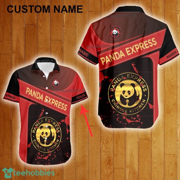 Custom Name Panda Express Style Gold Hawaiian Shirt For Men Women Beach - Custom Name Panda Express Style Gold Hawaiian Shirt For Men Women Beach