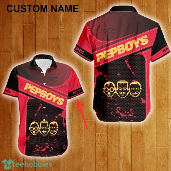 Custom Name Pep Boys Style Gold Hawaiian Shirt For Men Women Beach - Custom Name Pep Boys Style Gold Hawaiian Shirt For Men Women Beach