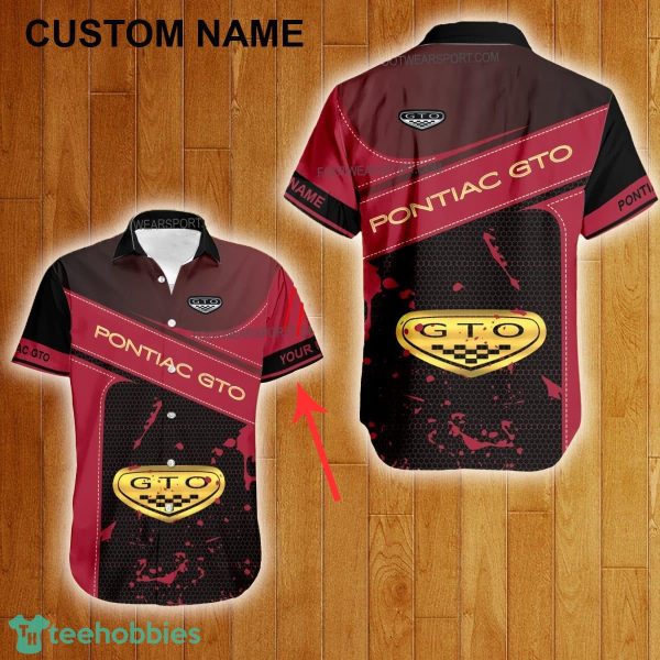 Custom Name Pontiac GTO Racing Style Gold Hawaiian Shirt For Men Women Beach - Custom Name Pontiac GTO Racing Style Gold Hawaiian Shirt For Men Women Beach