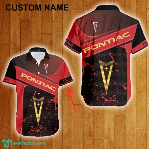 Custom Name Pontiac Racing Style Gold Hawaiian Shirt For Men Women Beach - Custom Name Pontiac Racing Style Gold Hawaiian Shirt For Men Women Beach