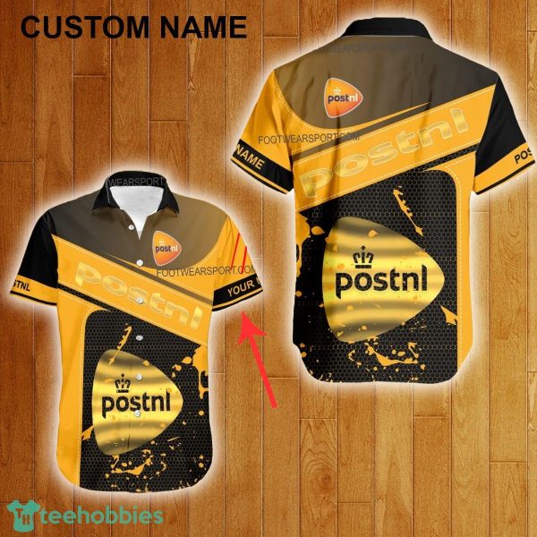 Custom Name Postnl Style Gold Hawaiian Shirt For Men Women Beach - Custom Name Postnl Style Gold Hawaiian Shirt For Men Women Beach