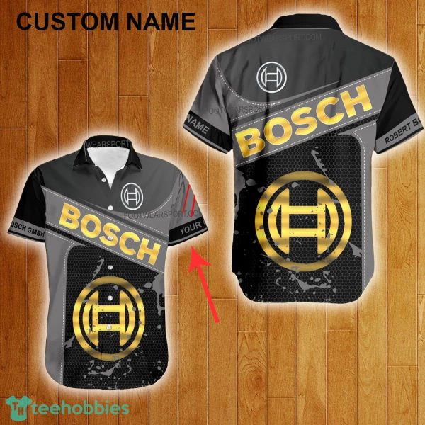 Custom Name Robert Bosch Gmbh Style Gold Hawaiian Shirt For Men Women Beach - Custom Name Robert Bosch Gmbh Style Gold Hawaiian Shirt For Men Women Beach