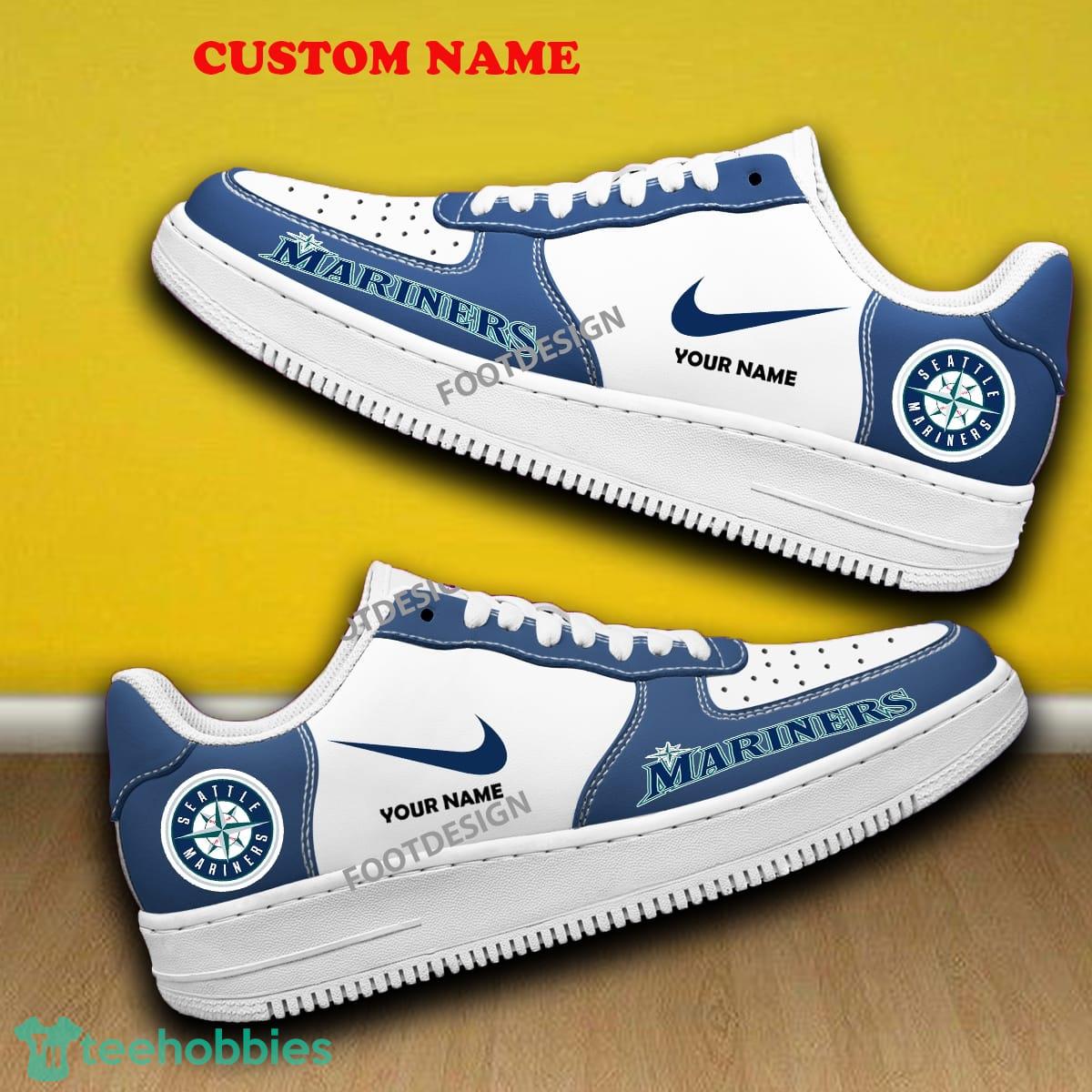 Custom Name Seattle Mariners Air Force 1 Sneaker All Over Print Gift - Custom Name Seattle Mariners Air Force 1 Sneaker All Over Print Gift