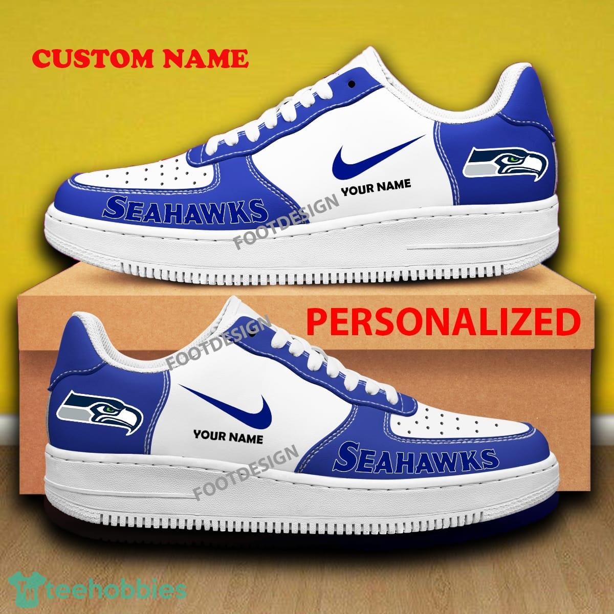 Custom Name Seattle Seahawks Air Force 1 Sneaker All Over Print Gift - Custom Name Seattle Seahawks Air Force 1 Sneaker All Over Print Gift