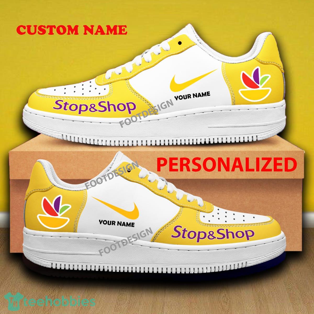 Custom Name Stop & Shop Air Force 1 Sneakers Brand All Over Print Gift - Custom Name Stop & Shop Air Force 1 Sneakers Brand All Over Print Gift