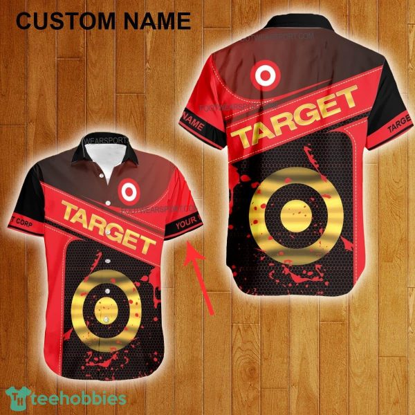 Custom Name Target Corp Style Gold Hawaiian Shirt For Men Women Beach - Custom Name Target Corp Style Gold Hawaiian Shirt For Men Women Beach