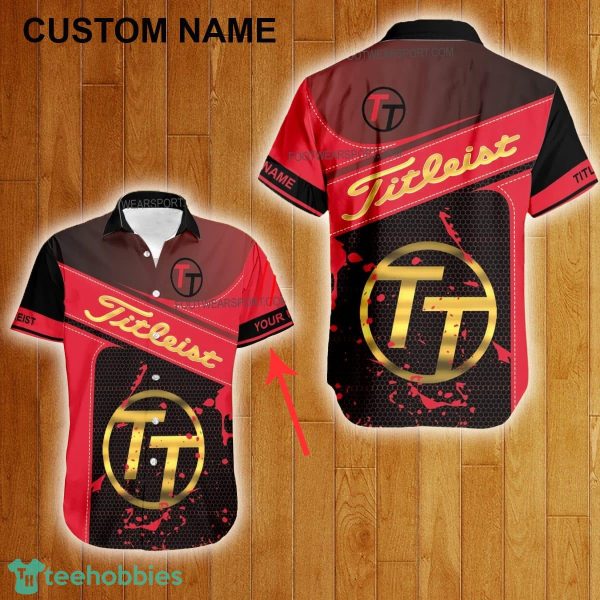 Custom Name Titleist Style Gold Hawaiian Shirt For Men Women Beach - Custom Name Titleist Style Gold Hawaiian Shirt For Men Women Beach
